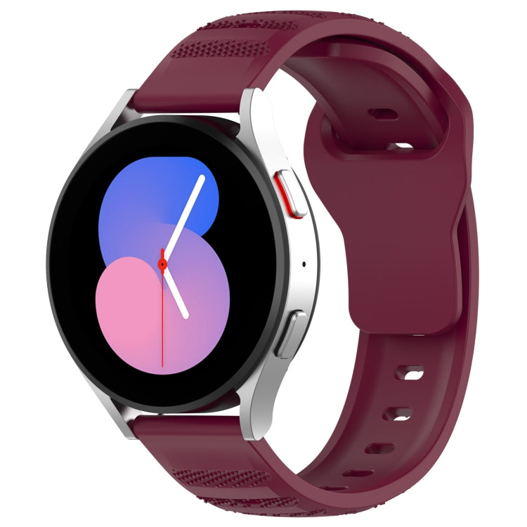 22mm Universal Dots Pattern Silicone Replacement Watch Band(Wine Red) - 22mm Bands by PMC TechLife | Online Shopping South Africa | PMC TechLife