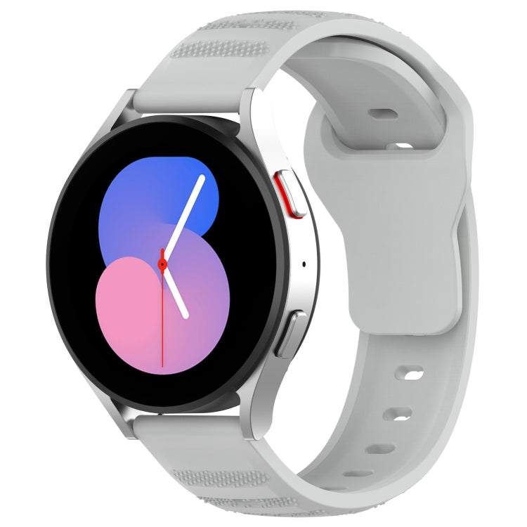 22mm Universal Dots Pattern Silicone Replacement Watch Band(Light Grey) - 22mm Bands by PMC TechLife | Online Shopping South Africa | PMC TechLife