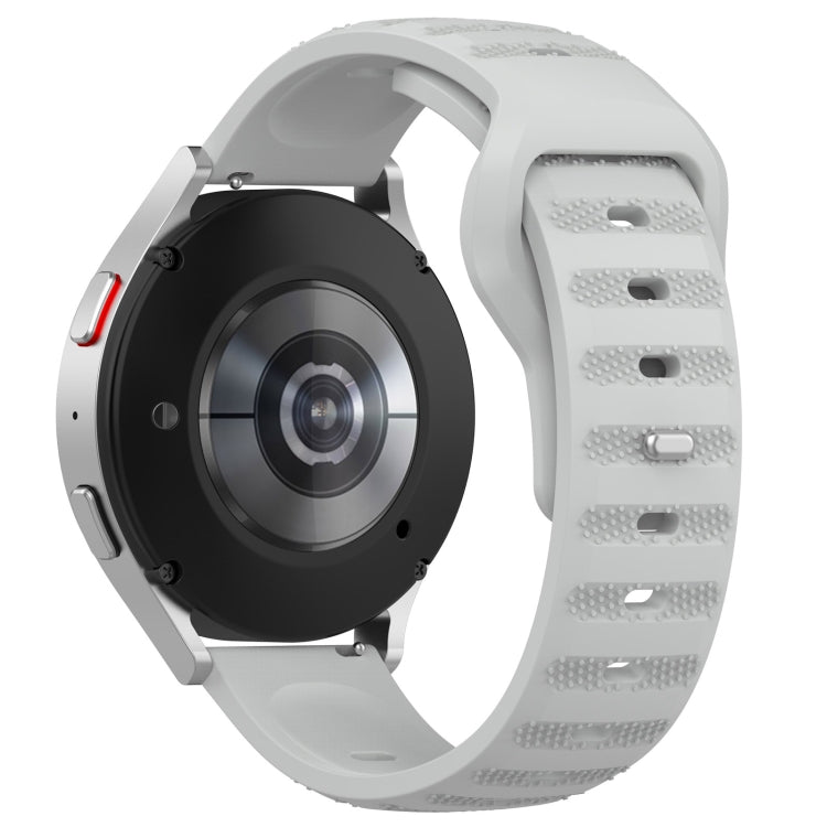 22mm Universal Dots Pattern Silicone Replacement Watch Band(Light Grey) - 22mm Bands by PMC TechLife | Online Shopping South Africa | PMC TechLife