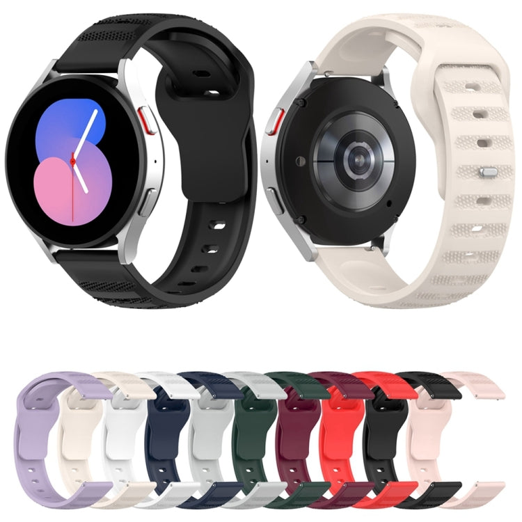 22mm Universal Dots Pattern Silicone Replacement Watch Band(Light Grey) - 22mm Bands by PMC TechLife | Online Shopping South Africa | PMC TechLife