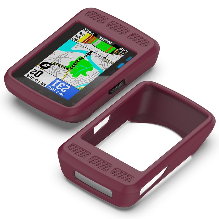 For Wahoo Elemnt Roam WFCC4 Stopwatch Silicone Protective Case(Wine Red) - Watch Case by PMC TechLife | Online Shopping South Africa | PMC TechLife