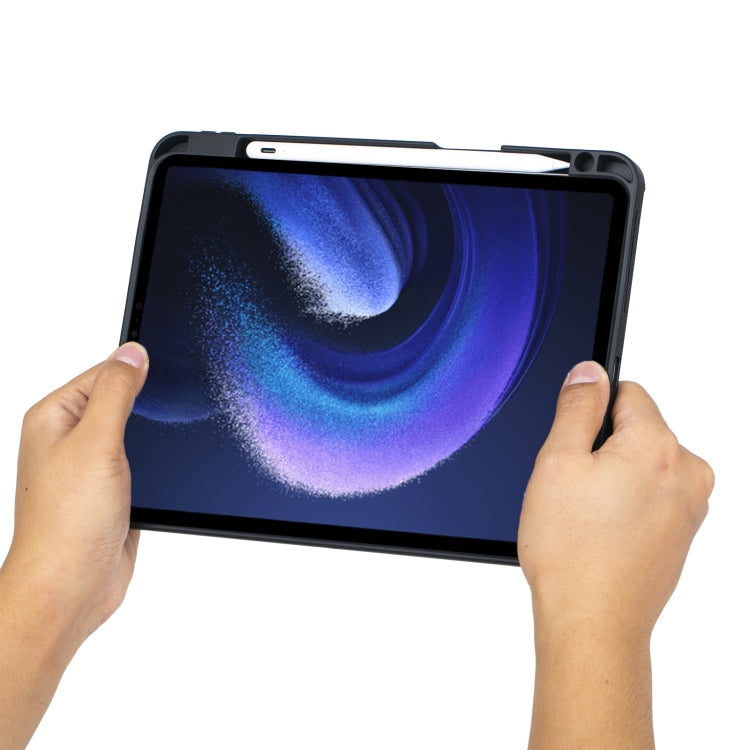For Xiaomi Pad 6 / Pad 6 Pro T0N7-AS Detachable Pen Slot Touchpad Backlight Bluetooth Keyboard Leather Tablet Case(Black) -  by PMC TechLife | Online Shopping South Africa | PMC TechLife
