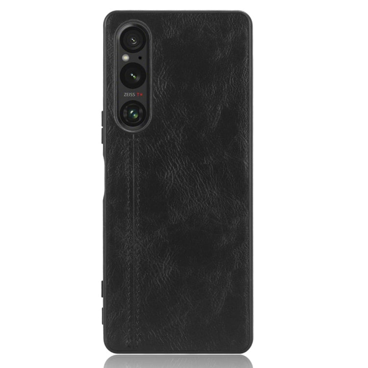 For Sony Xperia 1 V Sewing Cow Pattern Skin PC + PU + TPU Phone Case(Black) - free shipping - PMC TechLife - Order now!