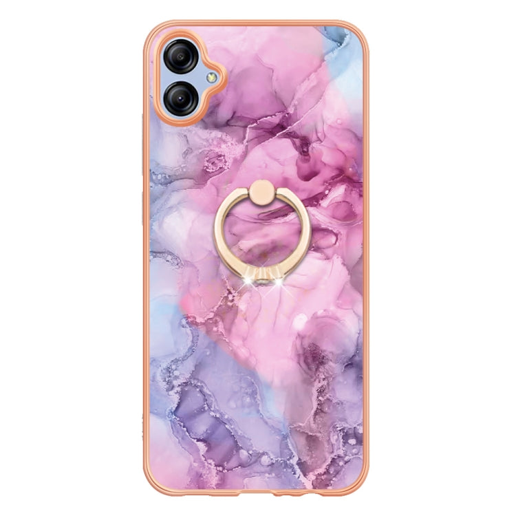 For Samsung Galaxy A04e Electroplating Marble Dual-side IMD Phone Case with Ring(Pink 013) - free shipping - PMC TechLife - Order now!