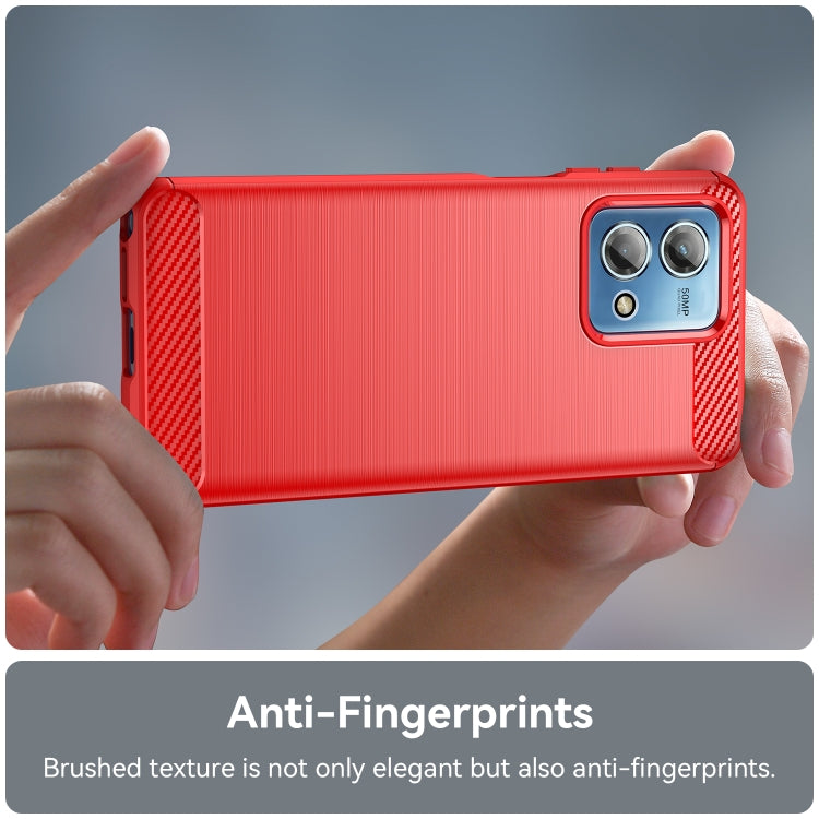 For Motorola Moto G Stylus 2023 4G Brushed Texture Carbon Fiber TPU Phone Case(Red) - free shipping - PMC TechLife - Order now!