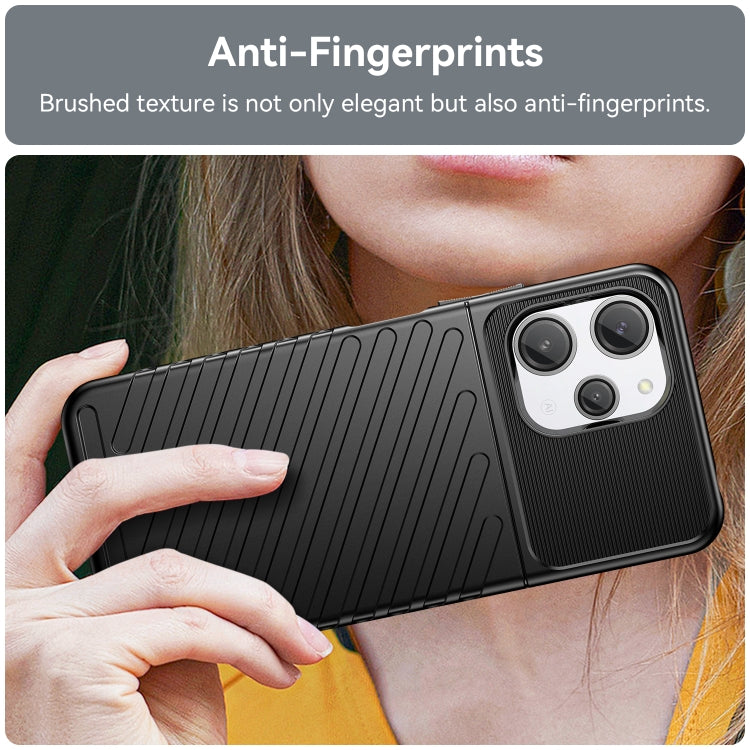 For Xiaomi Redmi 12 Thunderbolt Shockproof TPU Protective Soft Phone Case(Black) - free shipping - PMC TechLife - Order now!