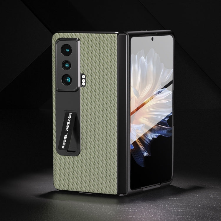 For Honor Magic Vs Carbon Fiber Texture Integrated Protective Phone Case with Holder(Green) - free shipping - PMC TechLife - Order now!