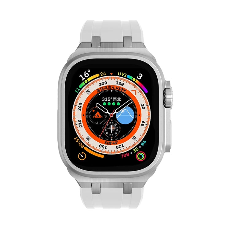 AP Silicone Watch Band For Apple Watch SE 2022 40mm(Silver White) - Watch Bands by PMC TechLife | Online Shopping South Africa | PMC TechLife