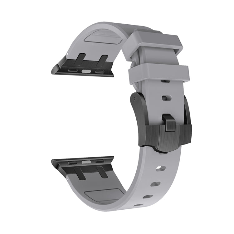 AP Silicone Watch Band For Apple Watch SE 40mm(Black Grey) - Watch Bands by PMC TechLife | Online Shopping South Africa | PMC TechLife