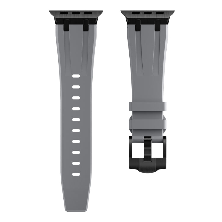 AP Silicone Watch Band For Apple Watch SE 44mm(Black Grey) - Watch Bands by PMC TechLife | Online Shopping South Africa | PMC TechLife