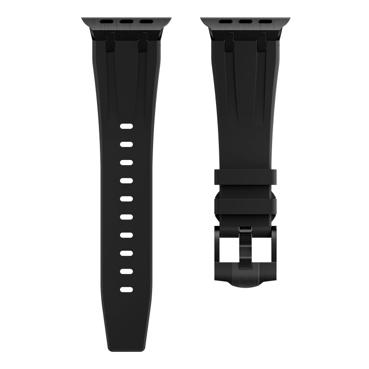 AP Silicone Watch Band For Apple Watch 6 44mm(Black Black) - Watch Bands by PMC TechLife | Online Shopping South Africa | PMC TechLife