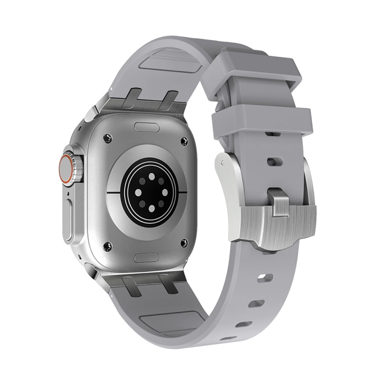 AP Silicone Watch Band For Apple Watch 3 38mm(Silver Grey) - Watch Bands by PMC TechLife | Online Shopping South Africa | PMC TechLife