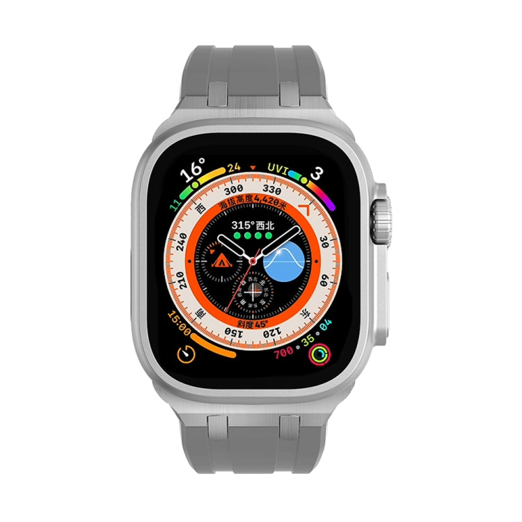 AP Silicone Watch Band For Apple Watch 3 38mm(Silver Grey) - Watch Bands by PMC TechLife | Online Shopping South Africa | PMC TechLife