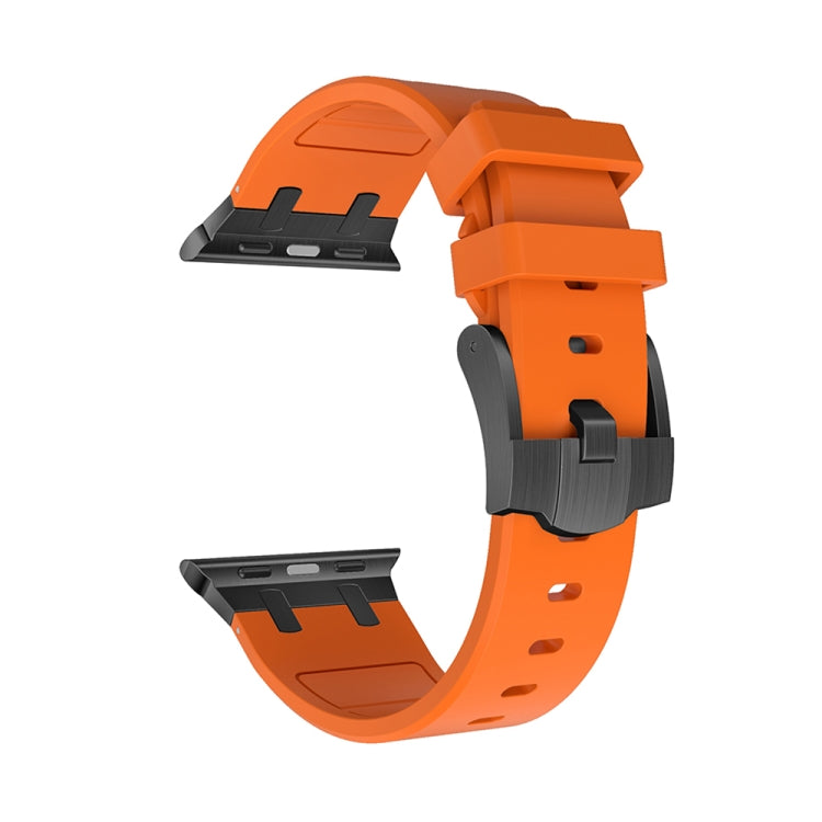 AP Silicone Watch Band For Apple Watch 2 38mm(Black Orange) - Watch Bands by PMC TechLife | Online Shopping South Africa | PMC TechLife