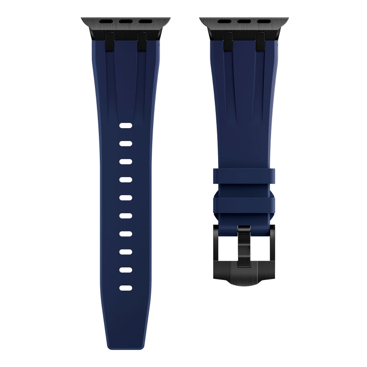 AP Silicone Watch Band For Apple Watch 2 42mm(Black Blue) - Watch Bands by PMC TechLife | Online Shopping South Africa | PMC TechLife