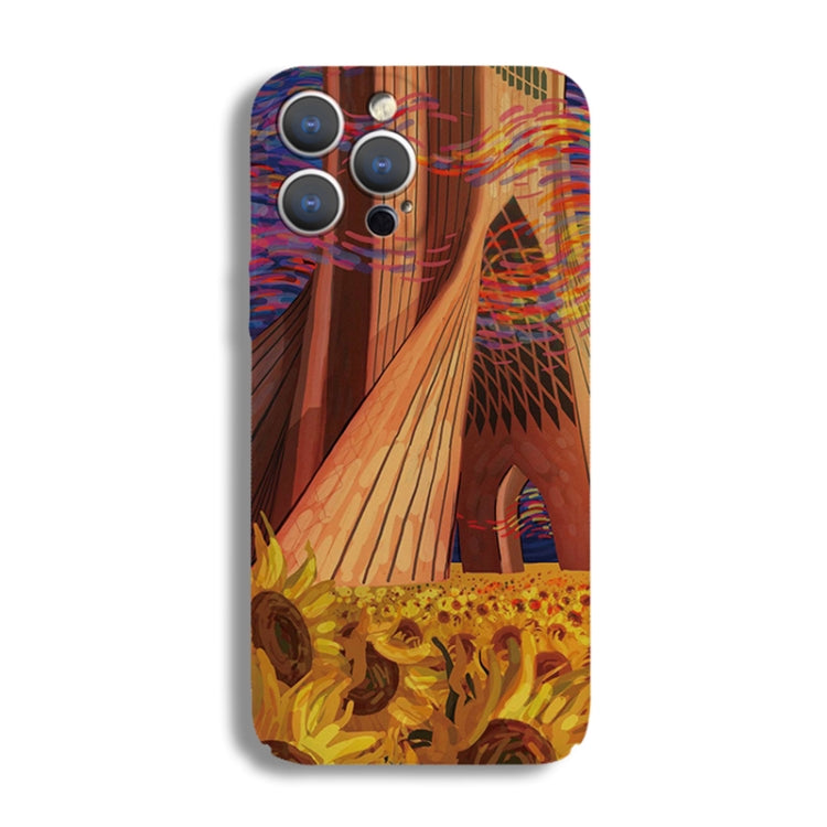 For iPhone XR Precise Hole Oil Painting Pattern PC Phone Case(Architectural Painting) - More iPhone Cases by PMC TechLife | Online Shopping South Africa | PMC TechLife