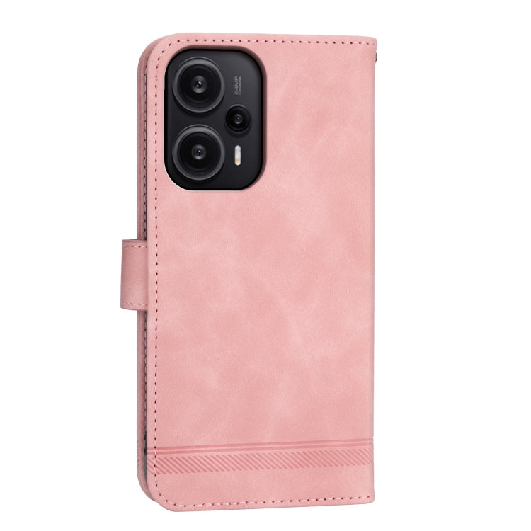 For Xiaomi Redmi Note 12 Turbo 5G/Poco F5 Dierfeng Dream Line TPU + PU Leather Phone Case(Pink) - free shipping - PMC TechLife - Order now!