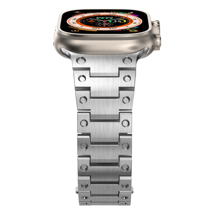 Double Rows Metal Watch Band For Apple Watch SE 2022 44mm(Silver) - Watch Bands by PMC TechLife | Online Shopping South Africa | PMC TechLife