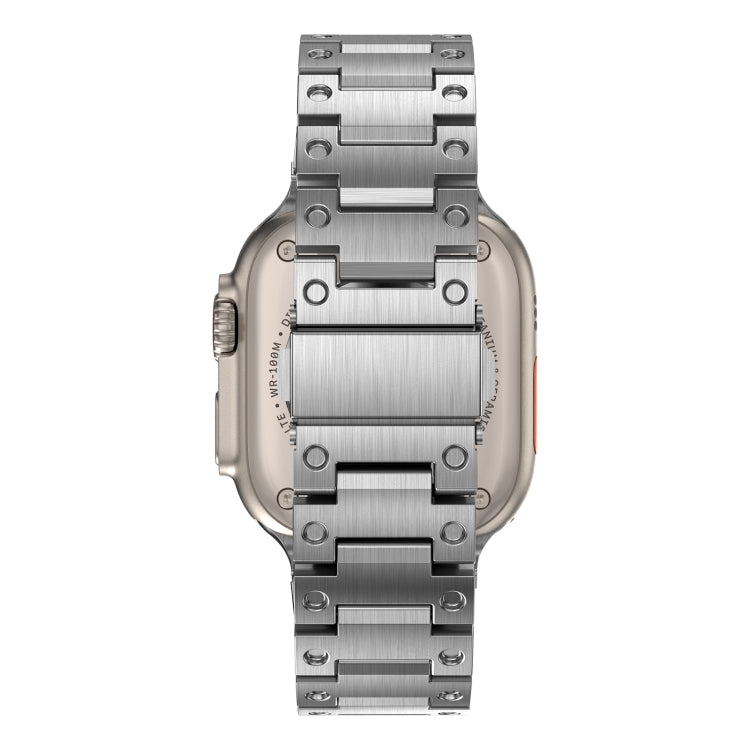 Double Rows Metal Watch Band For Apple Watch SE 2022 44mm(Silver) - Watch Bands by PMC TechLife | Online Shopping South Africa | PMC TechLife