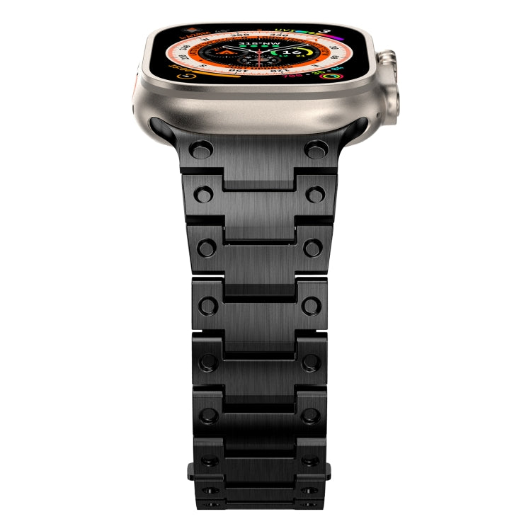 Double Rows Metal Watch Band For Apple Watch 4 40mm(Black) - Watch Bands by PMC TechLife | Online Shopping South Africa | PMC TechLife