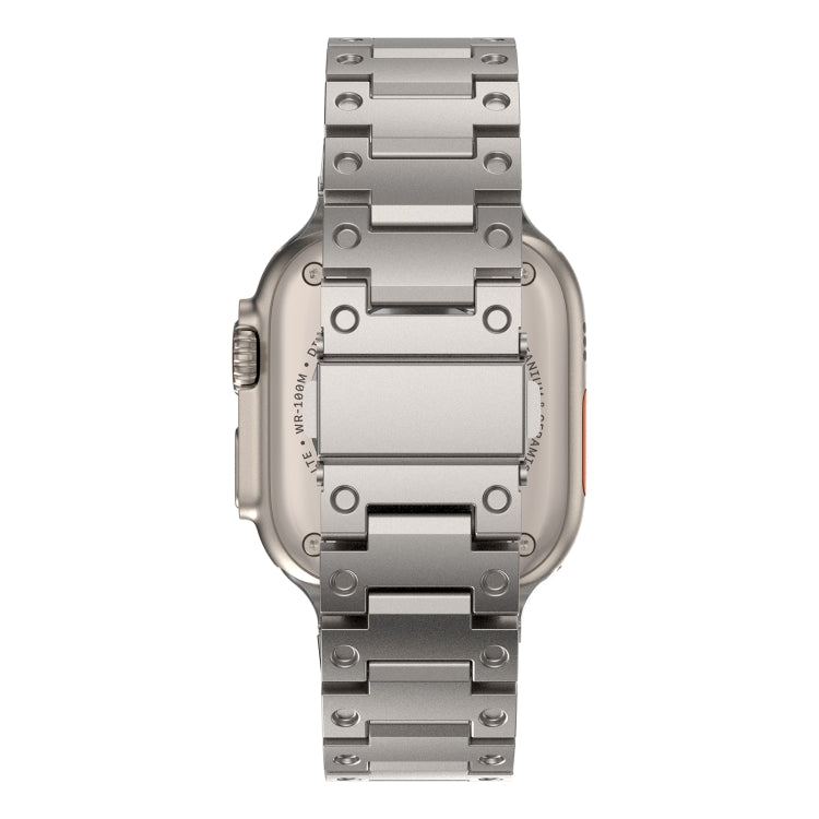 Double Rows Metal Watch Band For Apple Watch 2 42mm(Titanium) - Watch Bands by PMC TechLife | Online Shopping South Africa | PMC TechLife