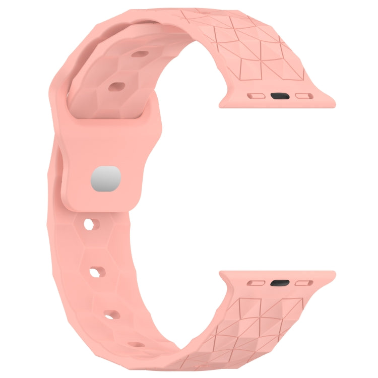 Football Texture Silicone Watch Band For Apple Watch 8 41mm(Pink) - Watch Bands by PMC TechLife | Online Shopping South Africa | PMC TechLife