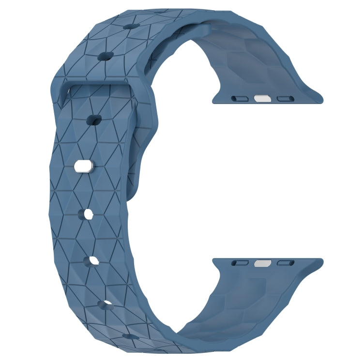 Football Texture Silicone Watch Band For Apple Watch 8 41mm(Blue) - Watch Bands by PMC TechLife | Online Shopping South Africa | PMC TechLife