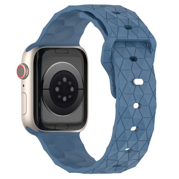 Football Texture Silicone Watch Band For Apple Watch 8 41mm(Blue) - Watch Bands by PMC TechLife | Online Shopping South Africa | PMC TechLife