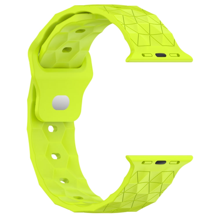 Football Texture Silicone Watch Band For Apple Watch 8 41mm(Limes Green) - Watch Bands by PMC TechLife | Online Shopping South Africa | PMC TechLife