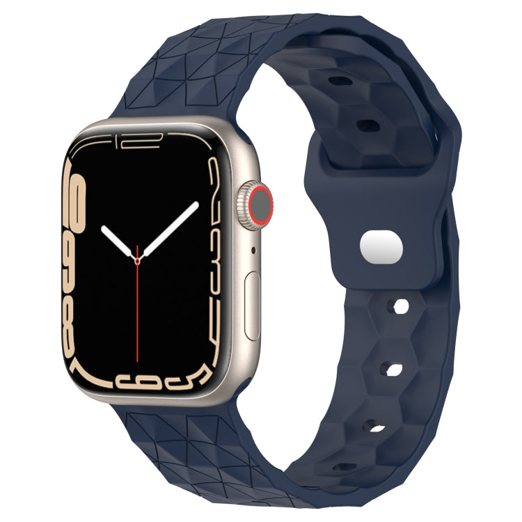 Football Texture Silicone Watch Band For Apple Watch 7 41mm(Midnight Blue) - Watch Bands by PMC TechLife | Online Shopping South Africa | PMC TechLife