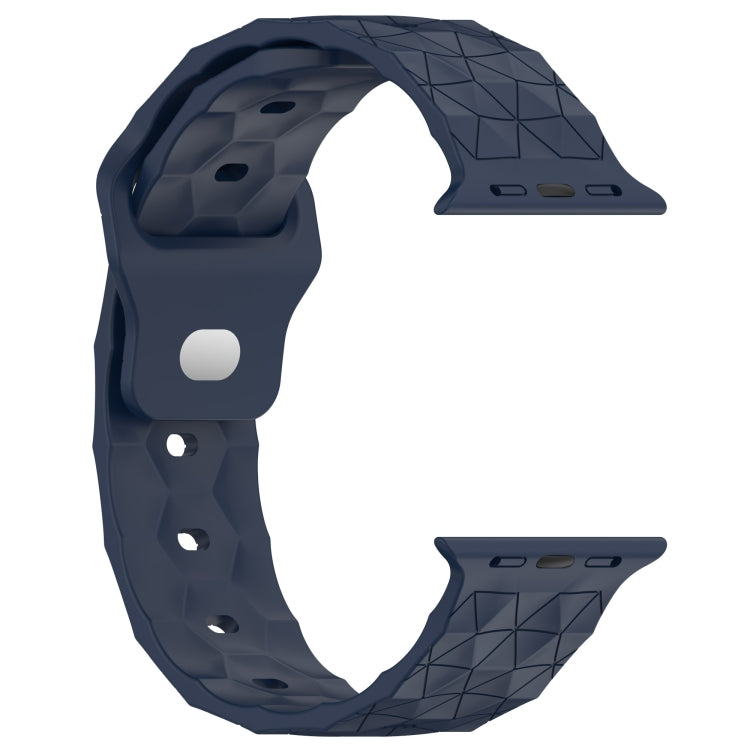 Football Texture Silicone Watch Band For Apple Watch 7 41mm(Midnight Blue) - Watch Bands by PMC TechLife | Online Shopping South Africa | PMC TechLife