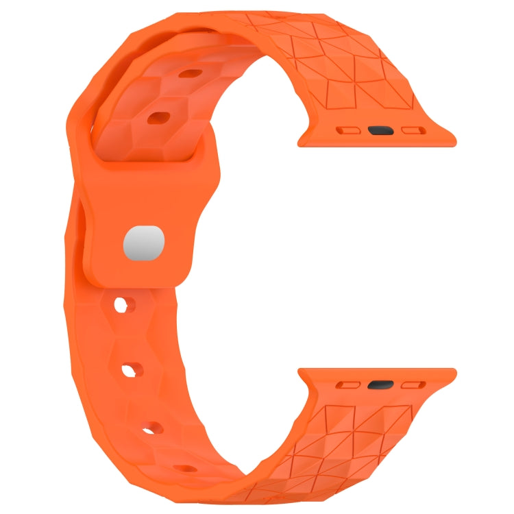 Football Texture Silicone Watch Band For Apple Watch 7 45mm(Orange) - Watch Bands by PMC TechLife | Online Shopping South Africa | PMC TechLife