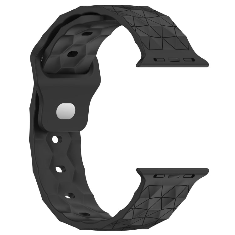 Football Texture Silicone Watch Band For Apple Watch 7 45mm(Dark Grey) - Watch Bands by PMC TechLife | Online Shopping South Africa | PMC TechLife
