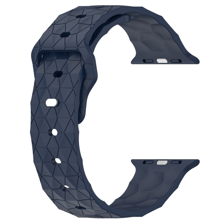 Football Texture Silicone Watch Band For Apple Watch 7 45mm(Midnight Blue) - Watch Bands by PMC TechLife | Online Shopping South Africa | PMC TechLife