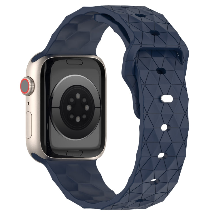Football Texture Silicone Watch Band For Apple Watch 7 45mm(Midnight Blue) - Watch Bands by PMC TechLife | Online Shopping South Africa | PMC TechLife