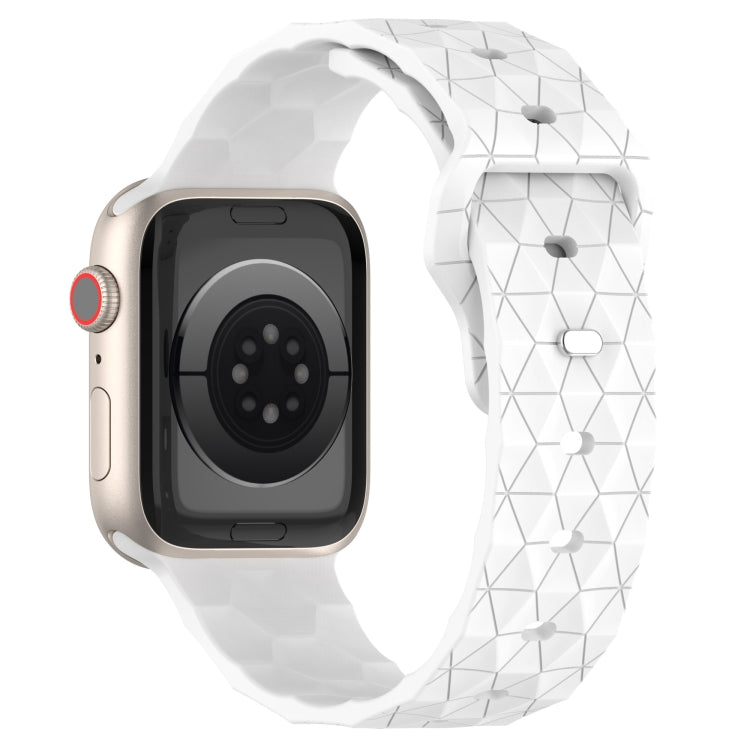 Football Texture Silicone Watch Band For Apple Watch SE 2022 40mm(White) - Watch Bands by PMC TechLife | Online Shopping South Africa | PMC TechLife
