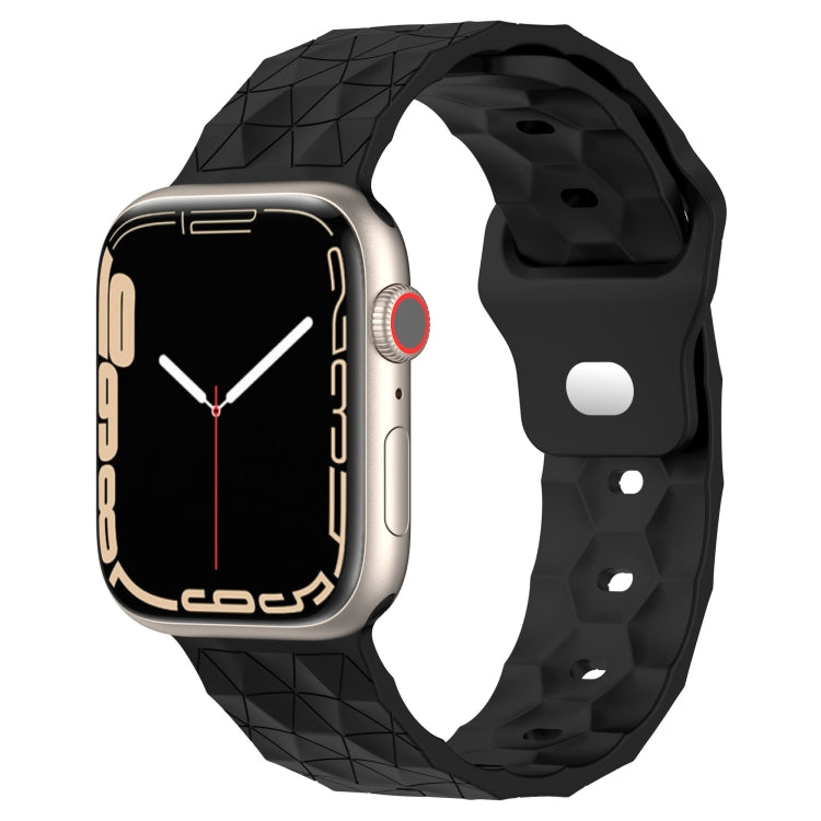 Football Texture Silicone Watch Band For Apple Watch SE 40mm(Black) - Watch Bands by PMC TechLife | Online Shopping South Africa | PMC TechLife