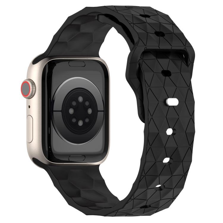 Football Texture Silicone Watch Band For Apple Watch SE 40mm(Black) - Watch Bands by PMC TechLife | Online Shopping South Africa | PMC TechLife