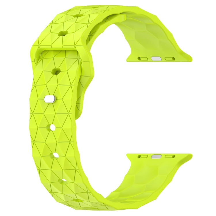 Football Texture Silicone Watch Band For Apple Watch SE 40mm(Limes Green) - Watch Bands by PMC TechLife | Online Shopping South Africa | PMC TechLife