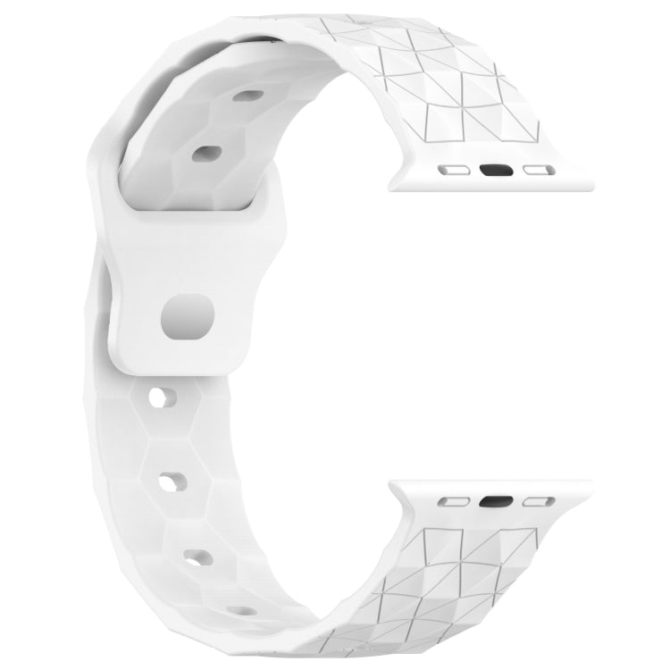 Football Texture Silicone Watch Band For Apple Watch SE 44mm(White) - Watch Bands by PMC TechLife | Online Shopping South Africa | PMC TechLife