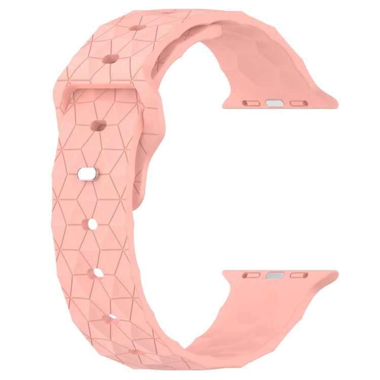 Football Texture Silicone Watch Band For Apple Watch SE 44mm(Pink) - Watch Bands by PMC TechLife | Online Shopping South Africa | PMC TechLife