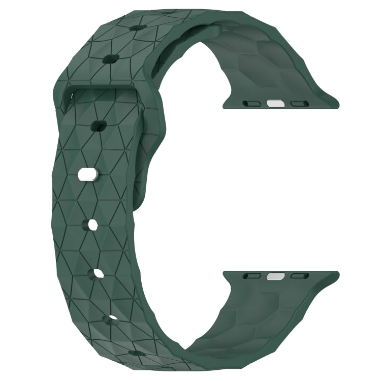 Football Texture Silicone Watch Band For Apple Watch SE 44mm(Pine Green) - Watch Bands by PMC TechLife | Online Shopping South Africa | PMC TechLife
