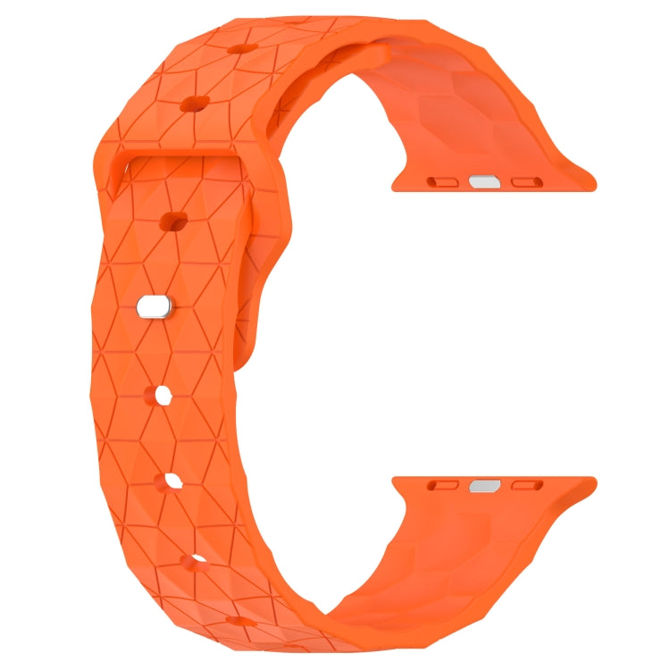 Football Texture Silicone Watch Band For Apple Watch 6 40mm(Orange) - Watch Bands by PMC TechLife | Online Shopping South Africa | PMC TechLife