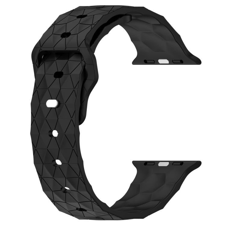 Football Texture Silicone Watch Band For Apple Watch 6 40mm(Black) - Watch Bands by PMC TechLife | Online Shopping South Africa | PMC TechLife