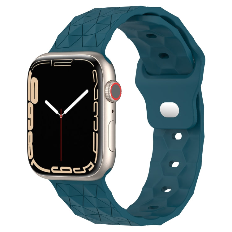 Football Texture Silicone Watch Band For Apple Watch 6 44mm(Dark Blue) - Watch Bands by PMC TechLife | Online Shopping South Africa | PMC TechLife