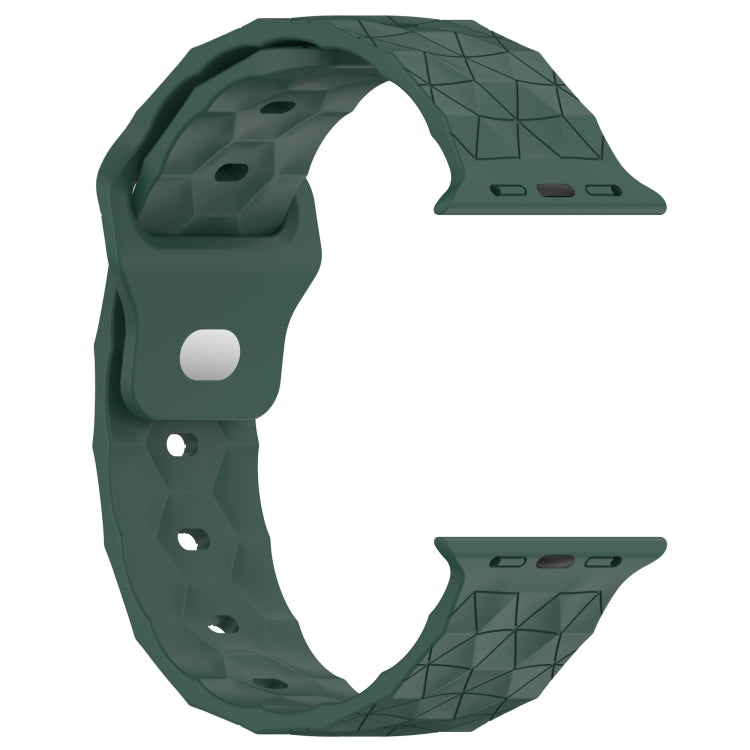 Football Texture Silicone Watch Band For Apple Watch 6 44mm(Pine Green) - Watch Bands by PMC TechLife | Online Shopping South Africa | PMC TechLife