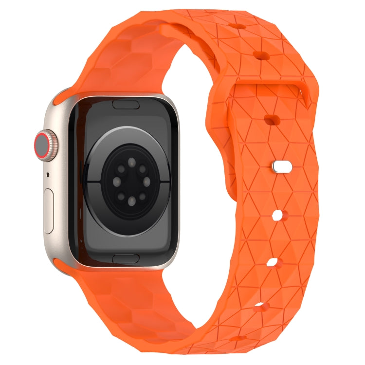 Football Texture Silicone Watch Band For Apple Watch 5 44mm(Orange) - Watch Bands by PMC TechLife | Online Shopping South Africa | PMC TechLife