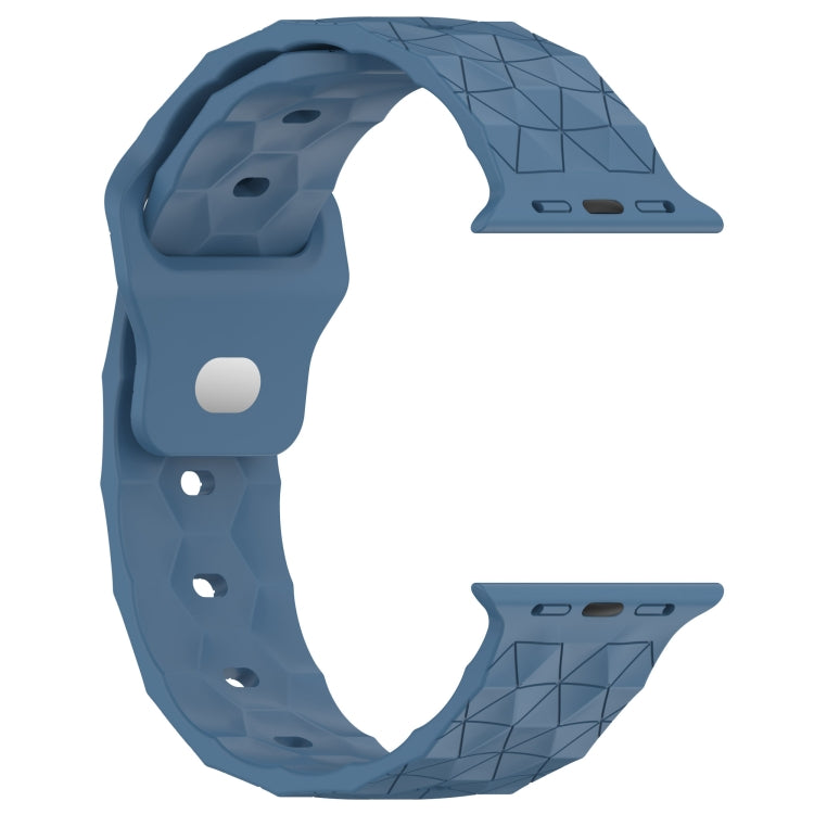 Football Texture Silicone Watch Band For Apple Watch 3 38mm(Blue) - Watch Bands by PMC TechLife | Online Shopping South Africa | PMC TechLife