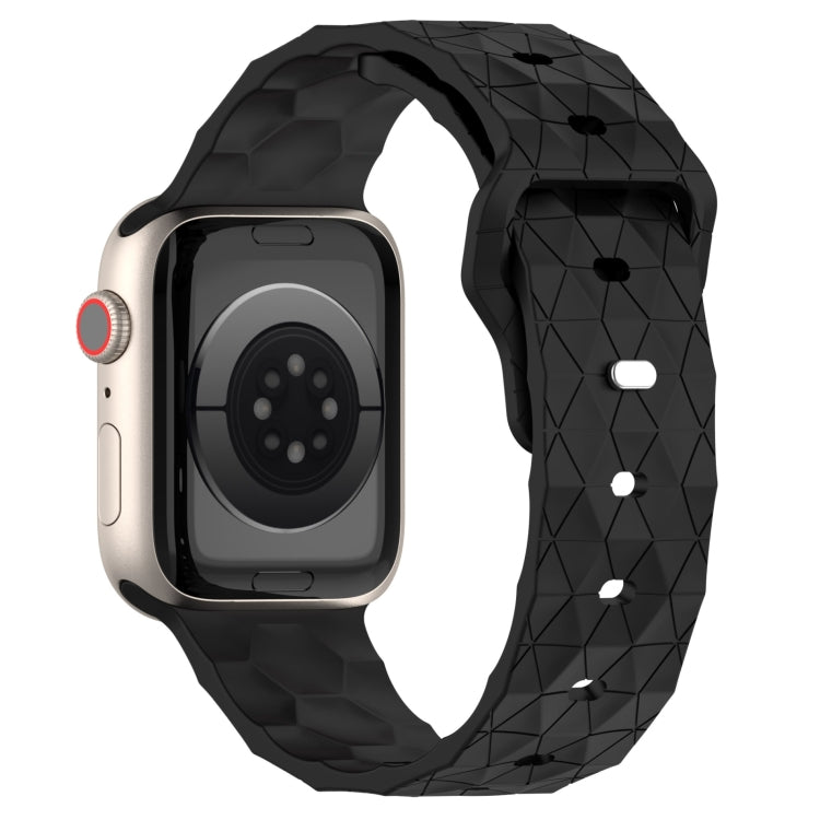 Football Texture Silicone Watch Band For Apple Watch SE 2023 44mm(Black) - Watch Bands by PMC TechLife | Online Shopping South Africa | PMC TechLife