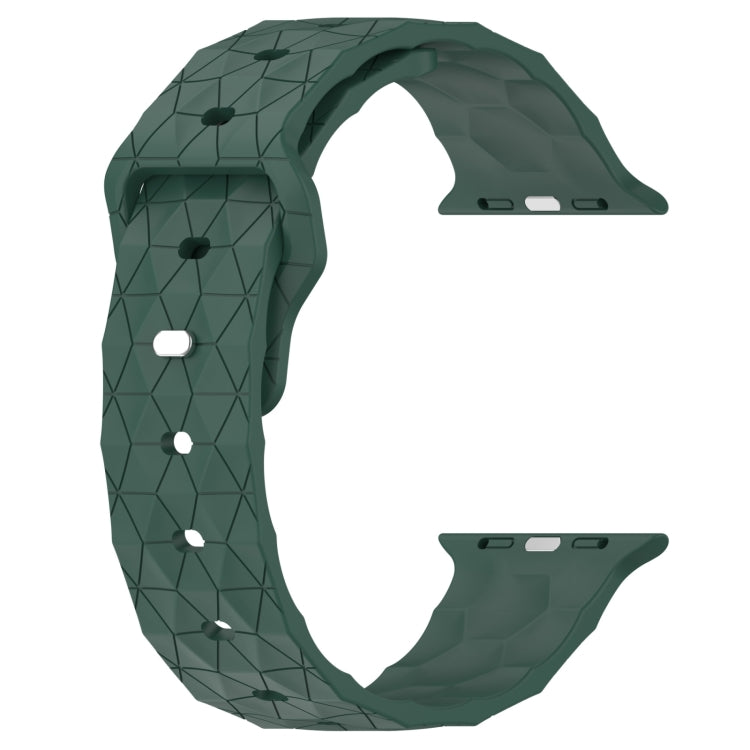 Football Texture Silicone Watch Band For Apple Watch SE 2023 44mm(Pine Green) - Watch Bands by PMC TechLife | Online Shopping South Africa | PMC TechLife